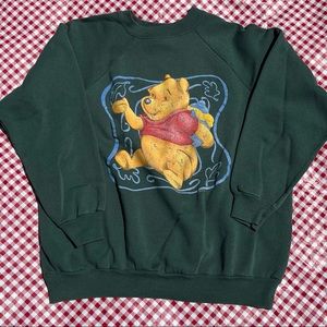 SOLD Pooh Bear Vintage 90’s Pullover Crewneck with Printed Winnie the Pooh
